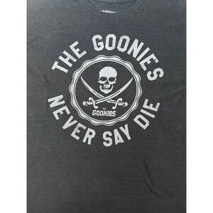 The Goonies Never Say Die T Shirt Size Large Ripple Junction Charcoal Gray‎